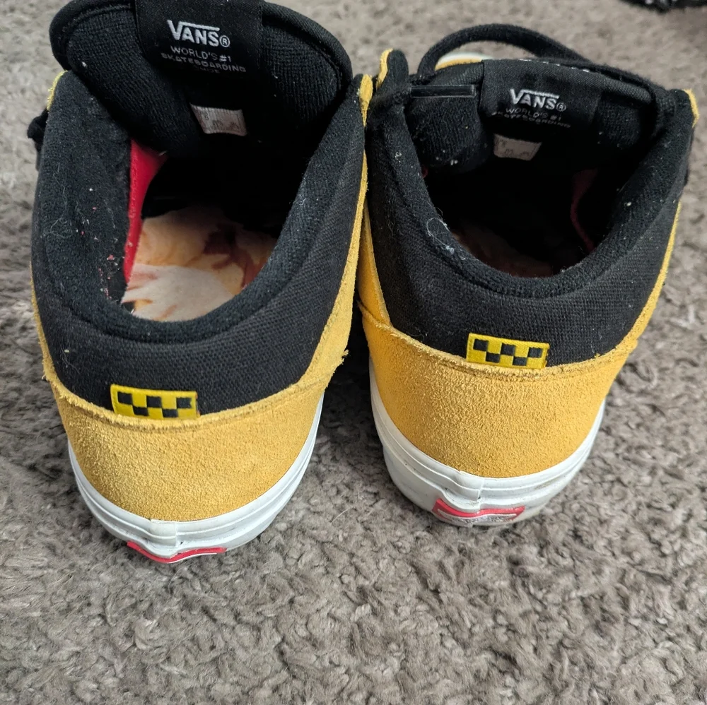 Vans Half Cab Men 8.5 Yellow and Black Sneakers Bruce Lee Used 012025 - Picture 7 of 8